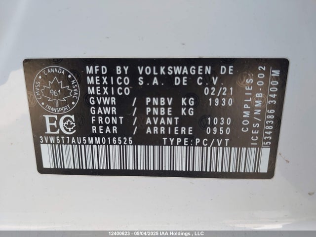 3VW5T7AU5MM016525 Volkswagen Golf Gti Autobahn