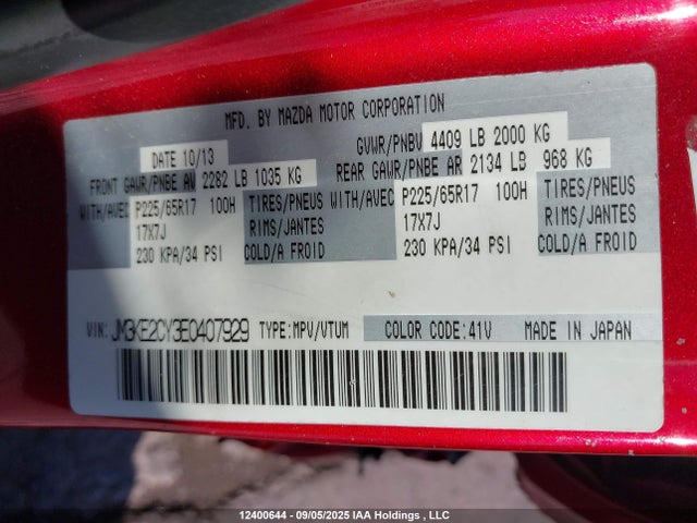 Mazda py 2014 JM3KE2CY3E0407929 Image 18