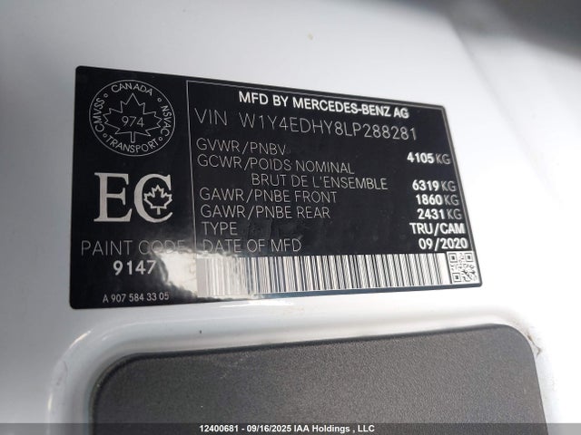 W1Y4EDHY8LP288281 Mercedes-Benz om642