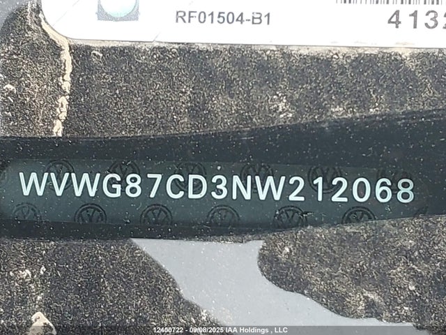 Aukcja sprzedaży 2022 Volkswagen Golf Gti Autobahn, vin: WVWG87CD3NW212068, numer aukcji: 12400722