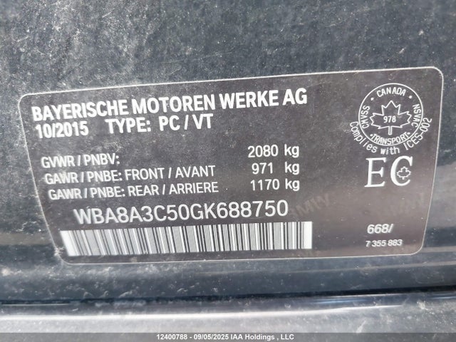 BMW 320i 2016 WBA8A3C50GK688750 Image 19