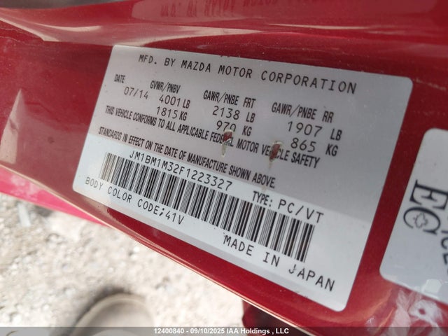 JM1BM1M32F1223327 Mazda py