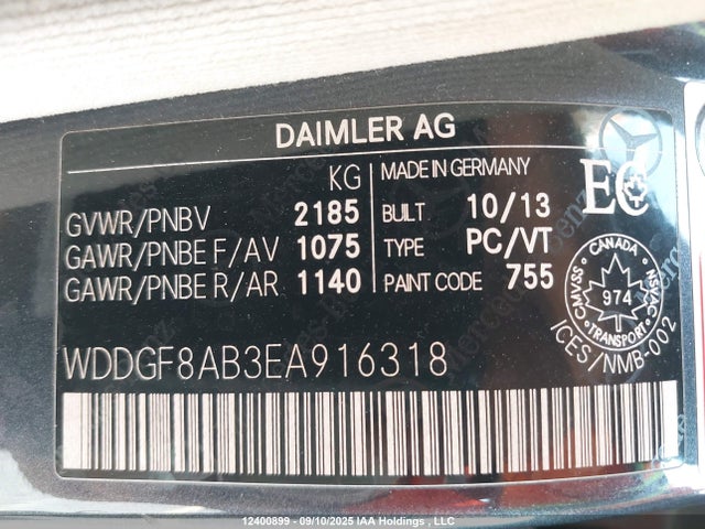 Mercedes-Benz C-Class 2014 WDDGF8AB3EA916318 Image 9