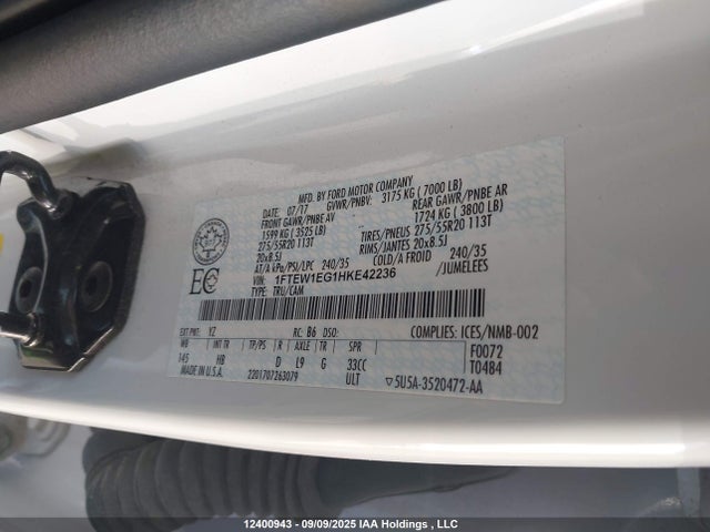 1FTEW1EG1HKE42236 Ford gtdi