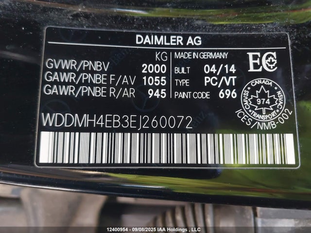 Mercedes-Benz B-Class 2014 WDDMH4EB3EJ260072 Image 19