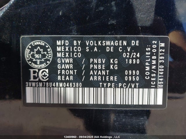3VWSM7BU4RM046380 Volkswagen tsi