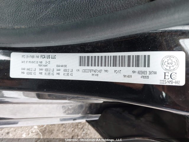 Chrysler 2015 2015 1C3CCCFB7FN671437 Image 9