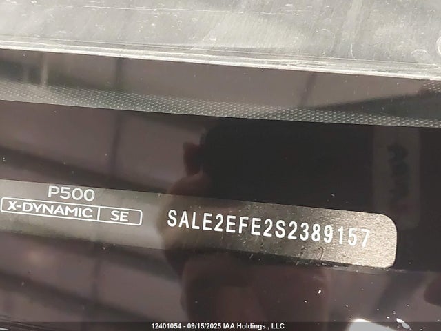 SALE2EFE2S2389157 Land Rover aj133 s/c