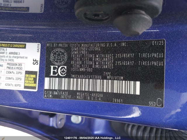7MUCAABG4SV123686 Toyota m20a-fks