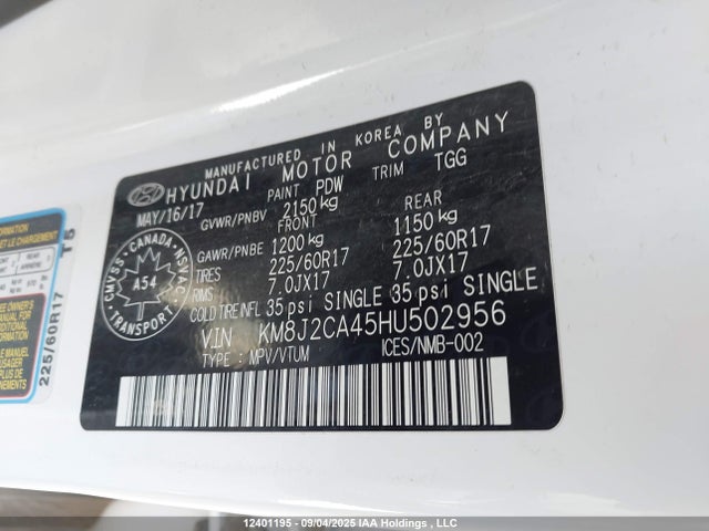 Hyundai gdi nu 2017 KM8J2CA45HU502956 Image 16