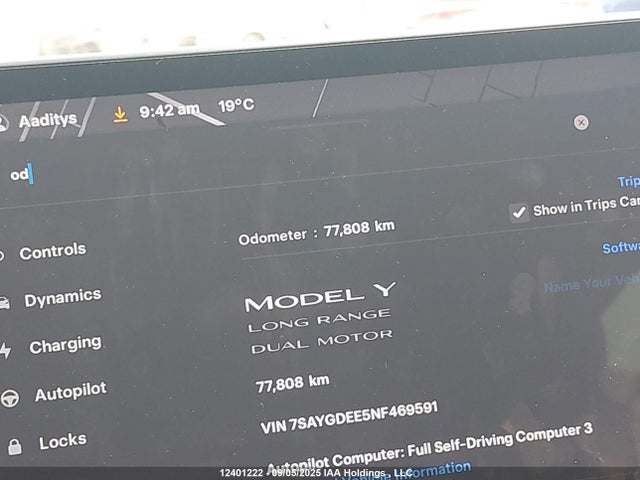 Tesla Model Y 2022 7SAYGDEE5NF469591 Image 15