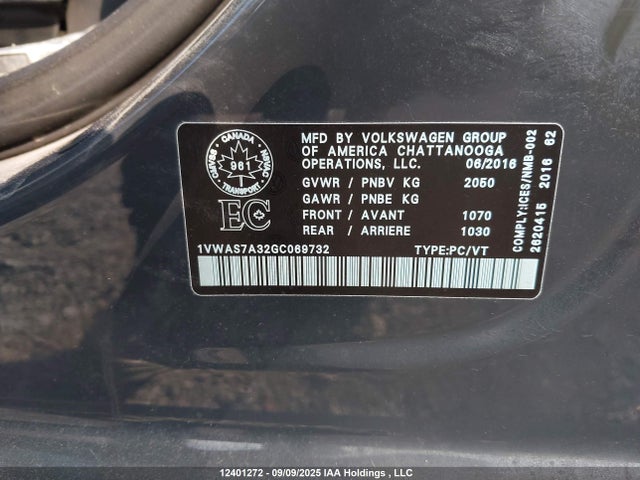 1VWAS7A32GC069732 Volkswagen 1.8t
