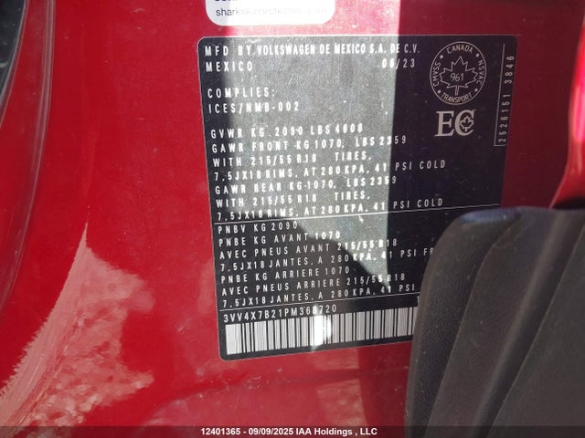 Volkswagen tsi 2023 3VV4X7B21PM368720 Image 9