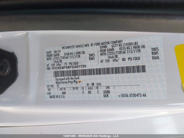 Ford E-450 2015 1FDXE4FS8FDA01720 Image 9