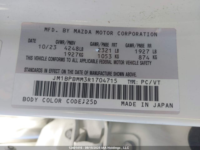 Mazda pyukd 2024 JM1BPBMM3R1704715 Image 19