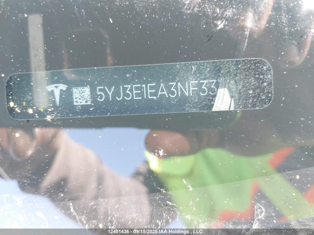 5YJ3E1EA3NF333209 Tesla MODEL 3