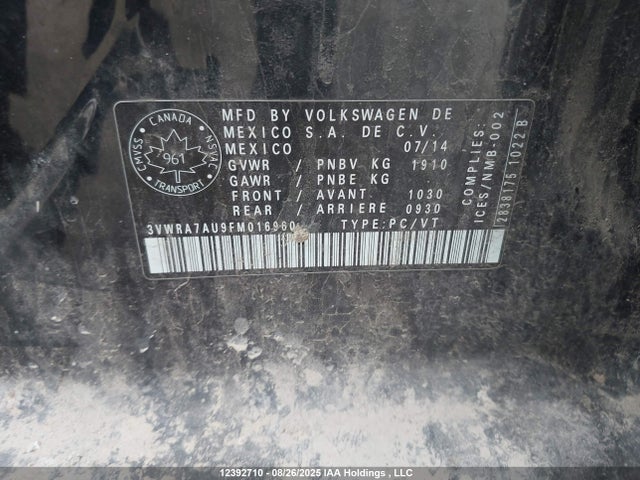 3VWRA7AU9FM016960 Volkswagen Tdi