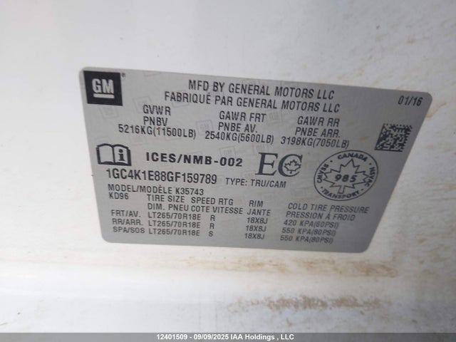 1GC4K1E88GF159789 Chevrolet lml - pti, duramax