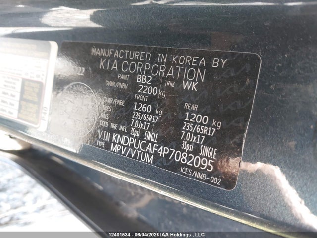 Aukcja sprzedaży 2023 Kia Sportage Lx/x-line, vin: KNDPUCAF4P7082095, numer aukcji: 12401534