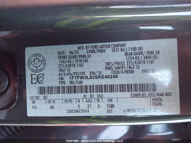 Ford gtdi 2025 1FTFW3L82SKE49246 Image 9