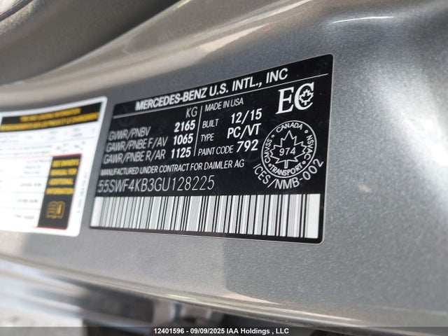55SWF4KB3GU128225 Mercedes-Benz C-Class