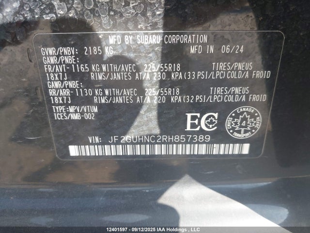 JF2GUHNC2RH857389 Subaru na