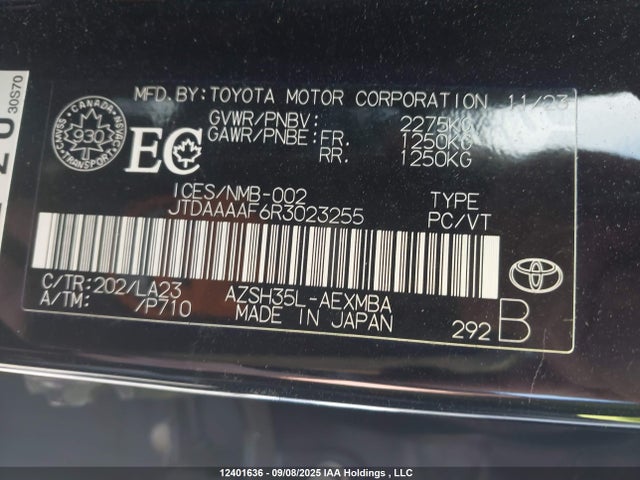 12401636 :رقم المزاد ، JTDAAAAF6R3023255 vin ، 2024 Toyota Crown Limited مزاد بيع