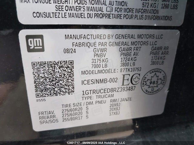 1GTRUCED8RZ393487 GMC l84