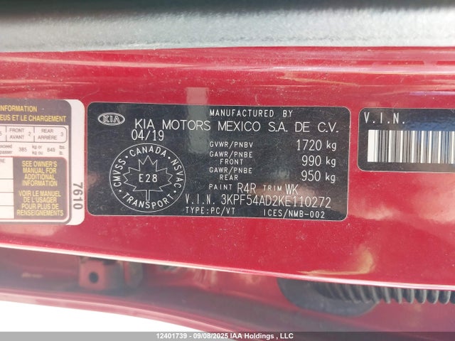 KIA mpi nu 2019 3KPF54AD2KE110272 Image 9