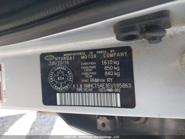 Hyundai dohc gdi gamma 2014 KMHCT5AE3EU185863 Image 9