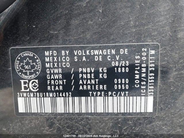 Volkswagen tsi 2024 3VWGM7BU1RM014492 Image 9