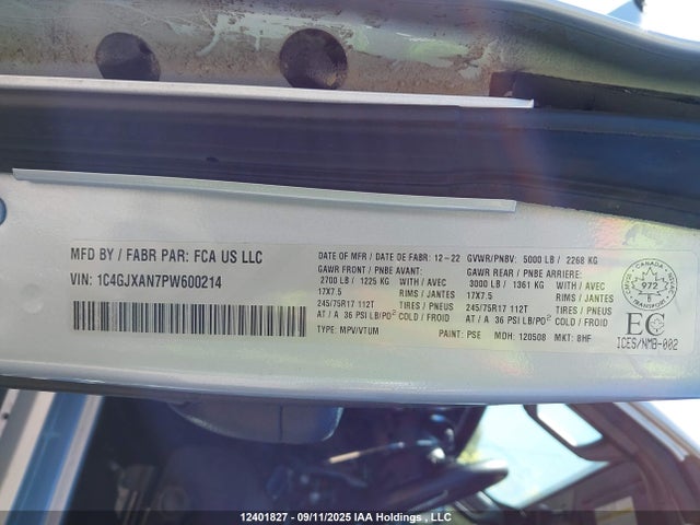 1C4GJXAN7PW600214 Jeep 2023