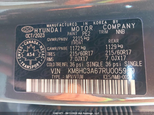 Hyundai Kona 2024 KM8HC3A67RU005969 Image 9