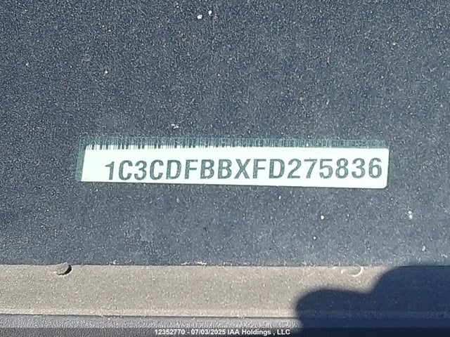 1C3CDFBBXFD275836 Dodge Dart
