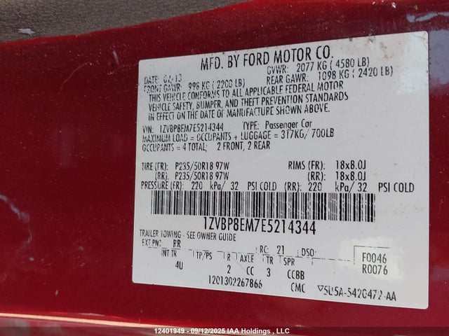 Ford Mustang 2014 1ZVBP8EM7E5214344 Image 9