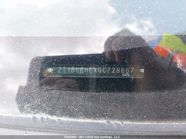 Toyota 2zr-fe 2016 2T1BURHEXGC728667 Image 9