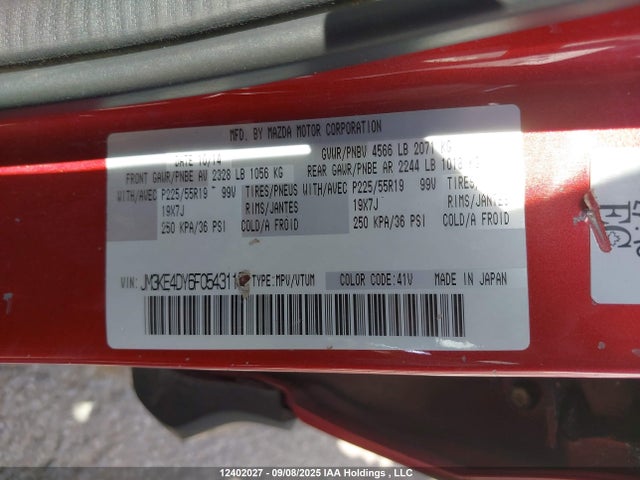 Mazda py 2015 JM3KE4DY6F0543113 Image 9