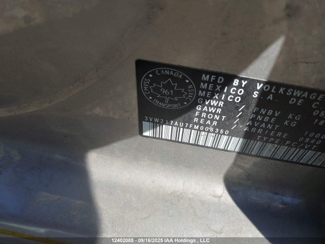 3VW217AU7FM006350 Volkswagen Golf