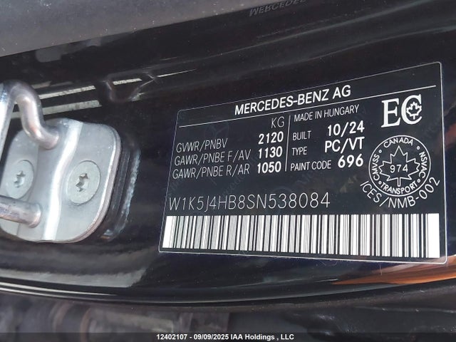 W1K5J4HB8SN538084 Mercedes-Benz m260
