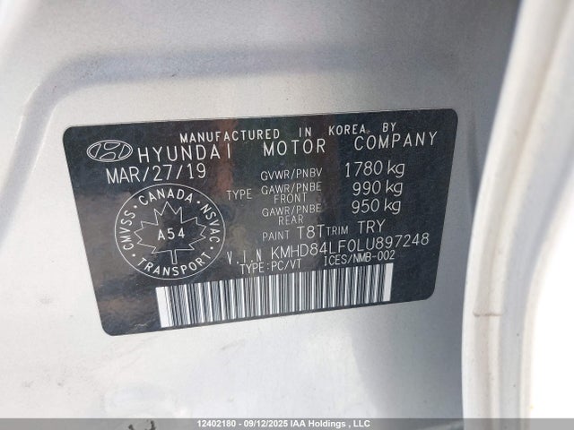 Hyundai mpi nu 2020 KMHD84LF0LU897248 Image 19