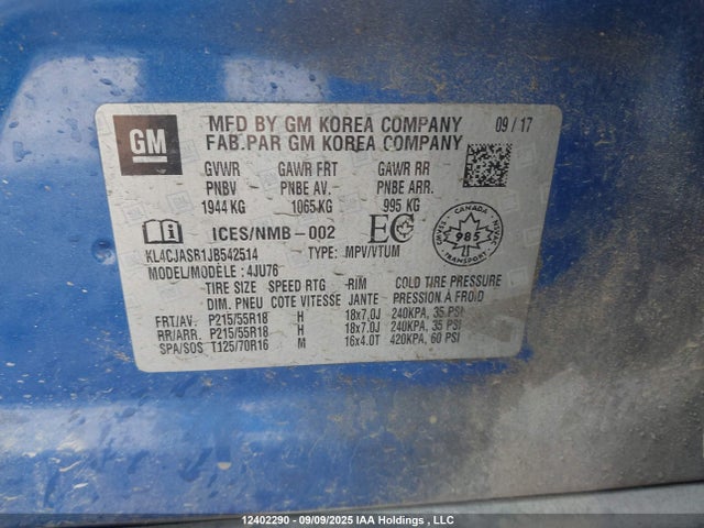 Buick Encore Preferred 2018 KL4CJASB1JB542514 Image 9