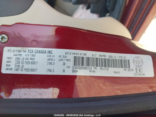 2C4RDGBGXHR851416 Dodge Grand Caravan