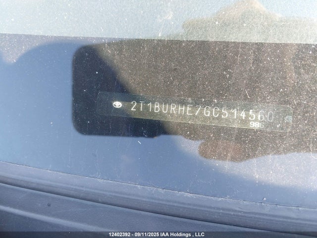 2T1BURHE7GC514560 Toyota 2zr-fe