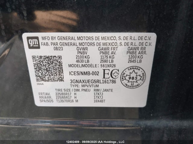Chevrolet lsd 2024 3GNAXUEG5RL161786 Image 9