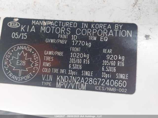 KIA gdi gamma 2016 KNDJN2A28G7240660 Image 4