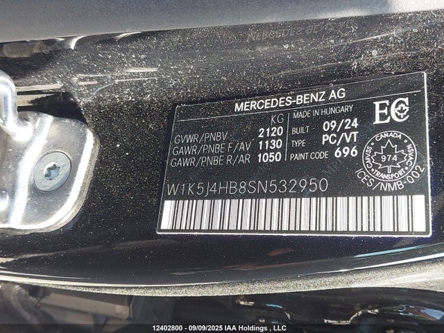 W1K5J4HB8SN532950 Mercedes-Benz m260