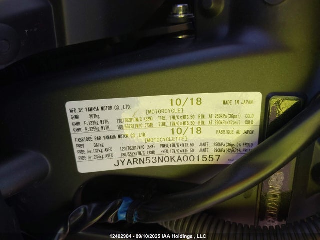 JYARN53N0KA001557 Yamaha 2019