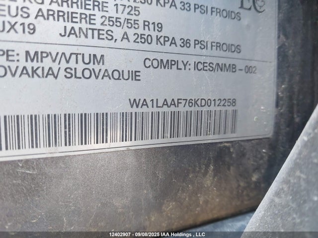 Audi 3.0t 2019 WA1LAAF76KD012258 Image 18