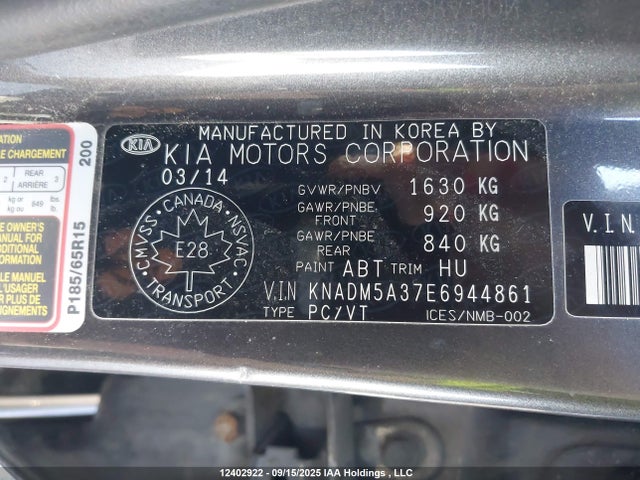 KIA dohc gamma 2014 KNADM5A37E6944861 Image 19