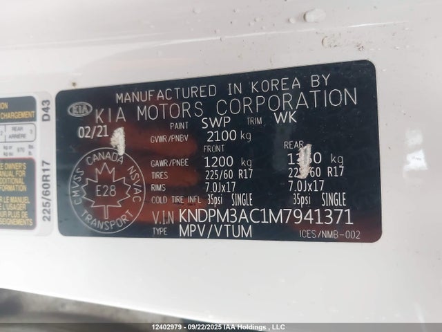 KIA gdi theta-ii 2021 KNDPM3AC1M7941371 Image 19